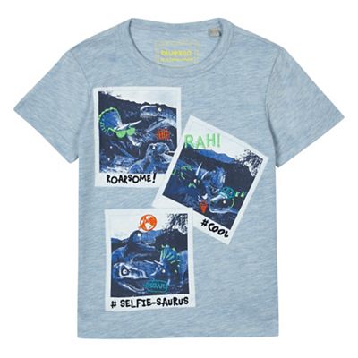 Boys' blue dino print t-shirt